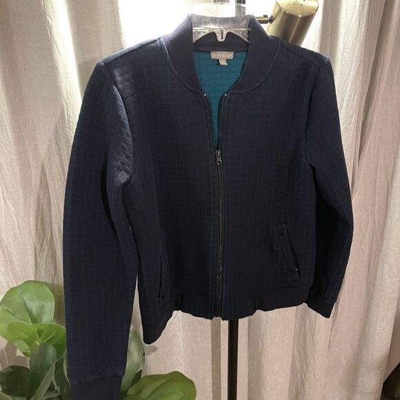 Quilted Rib Trim Bomber Jacket - T by Talbot's - MED - Picture 3 of 9